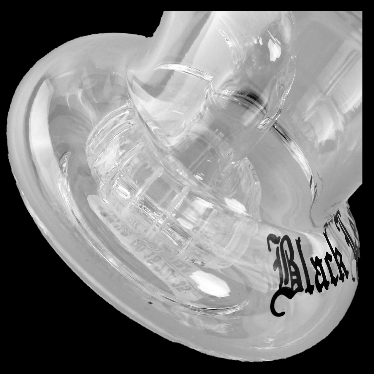 black leaf mini bubbler mit duschkopfperkolator (glas rig) 17 cm borosilikatglas ns14