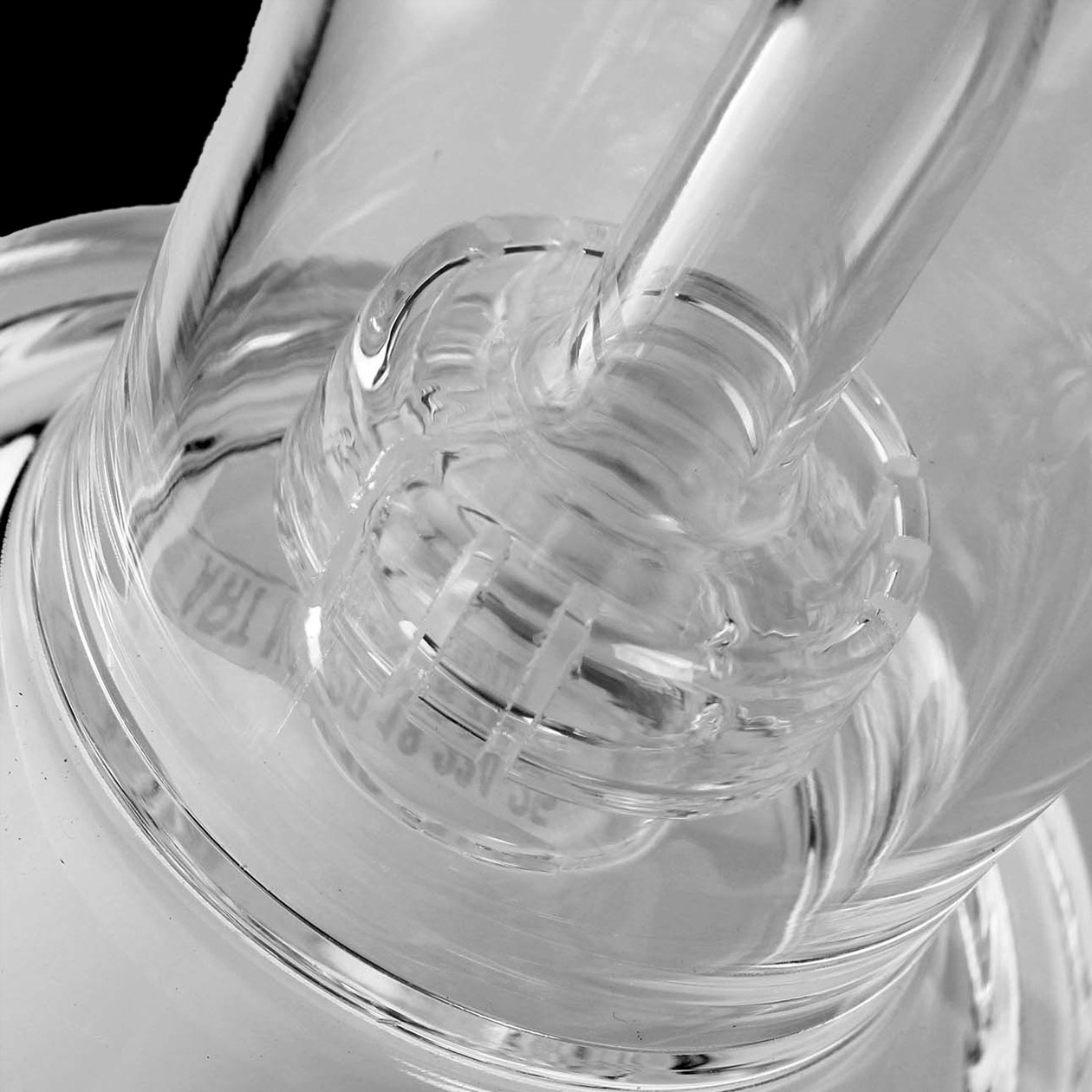 black leaf bubbler duschkopfperkolator (glas rig) 21 cm borosilikatglas ns14