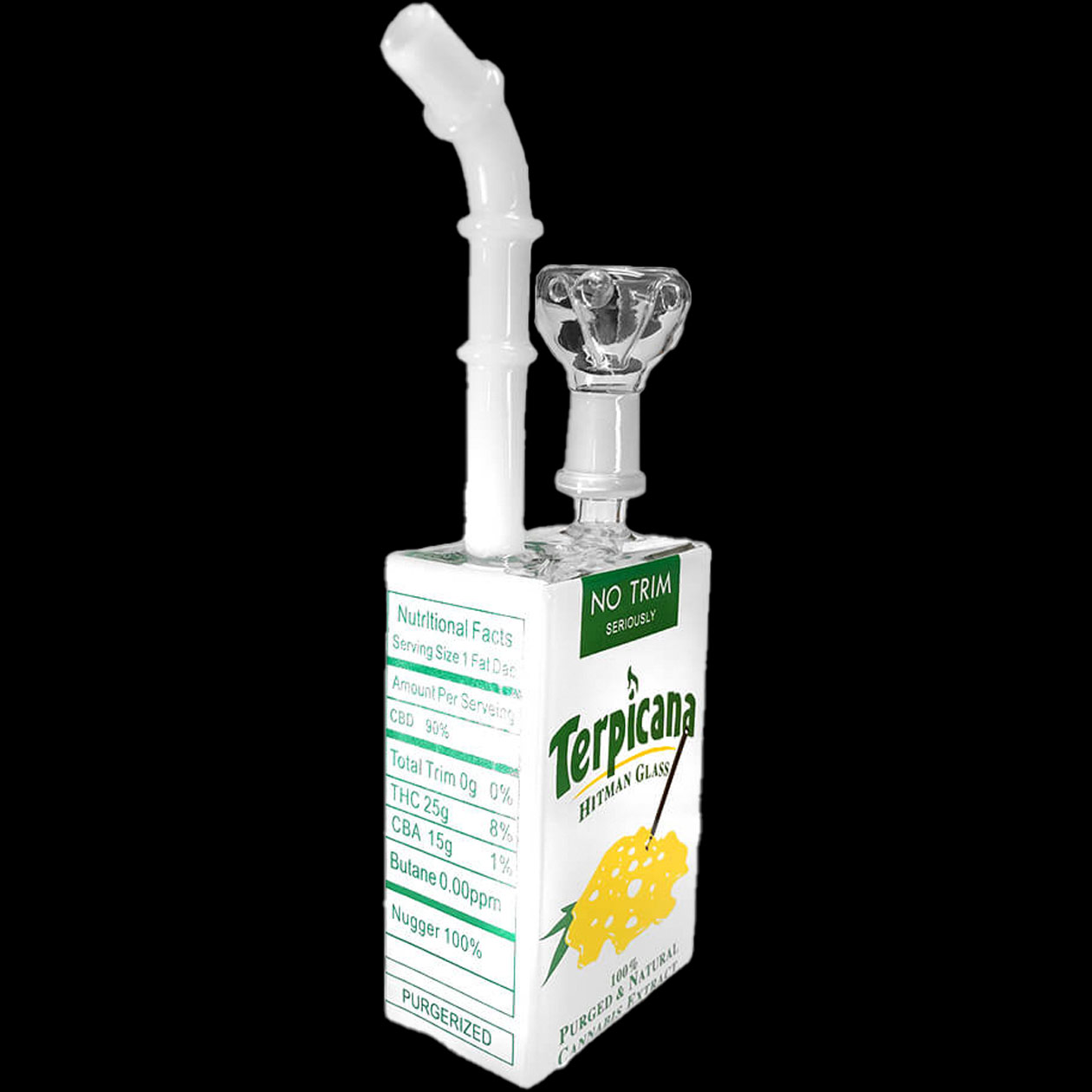 hitman glass bubbler/bong terpicana ("saftbox design" glas rig) 22 cm borosilikatglas ns14