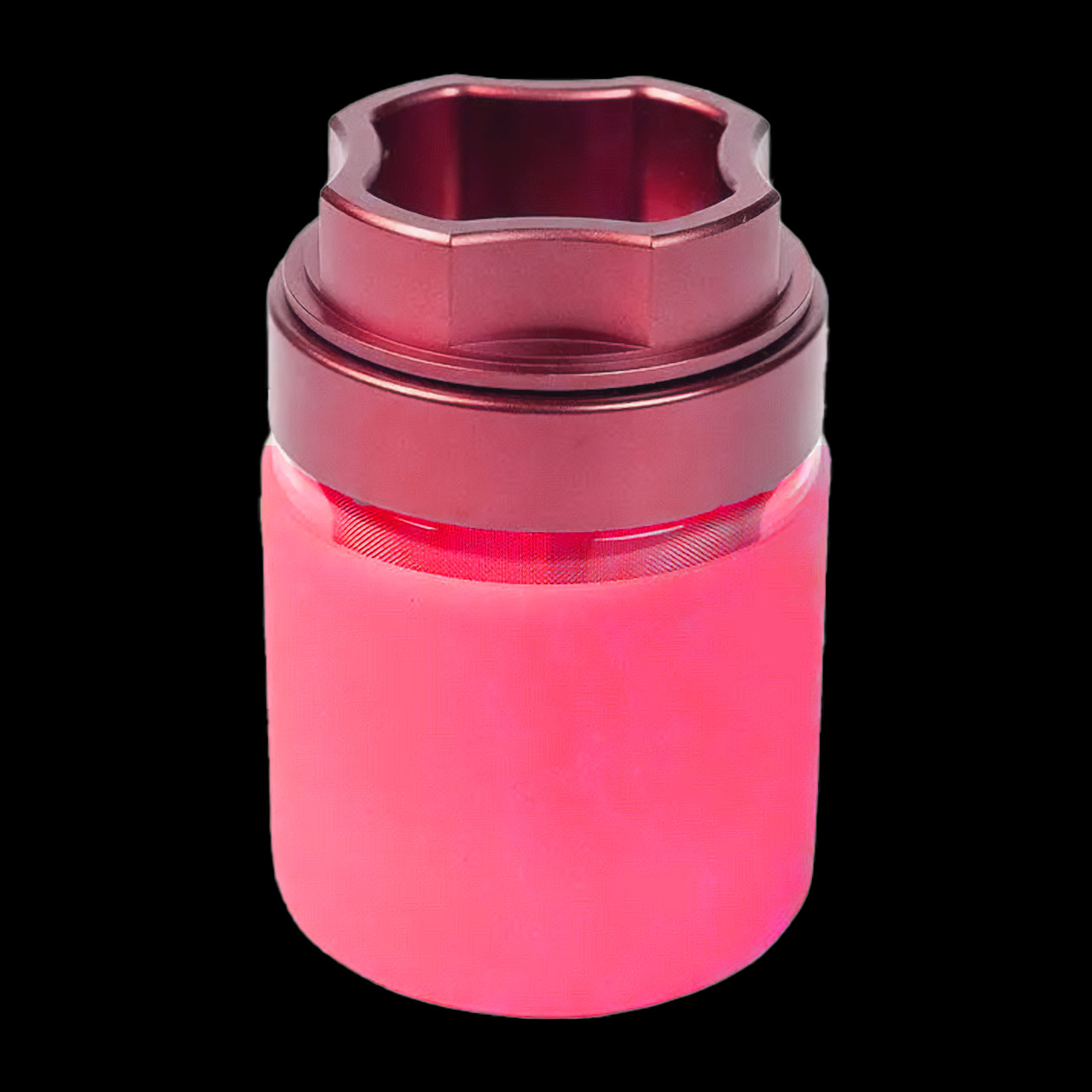 toppuff x stay lifted 4.0 multifunction grinder glass 6 tlg. Ø 45 mm glas/aluminium/silikon rosé/pink