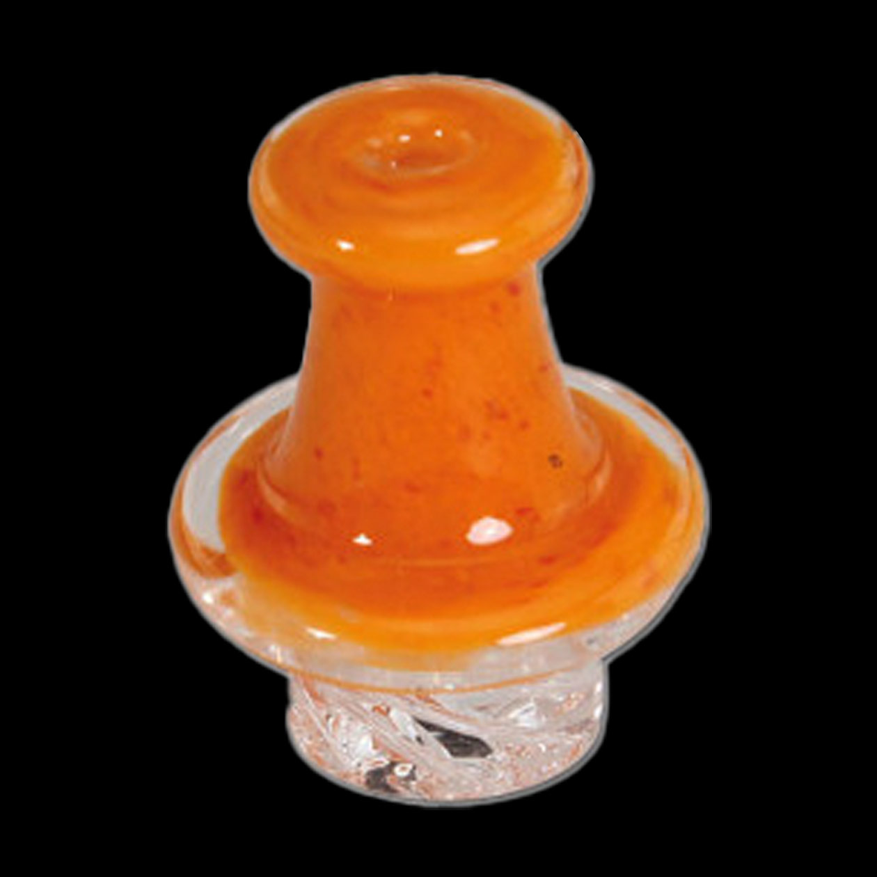 black leaf carb cap spinner orange sprinkles Ø 19/30 mm borosilikatglas