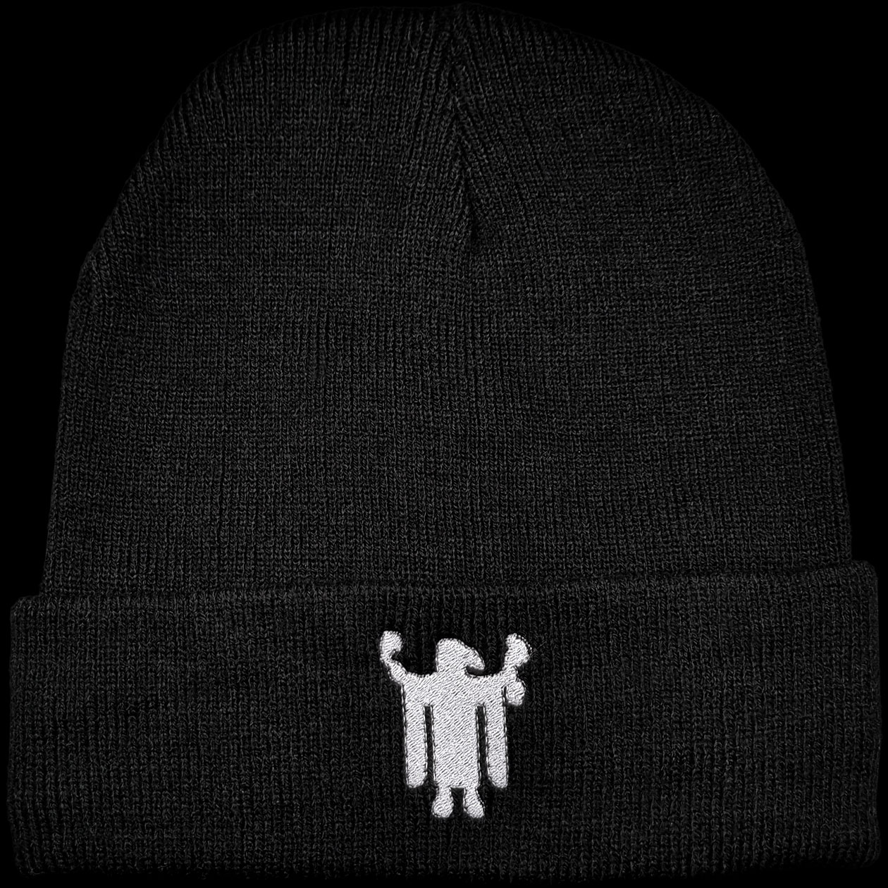 bavarian botanicals strickmütze basic "bavarian kindl" schwarz/silber stickerei acryl 1st batch