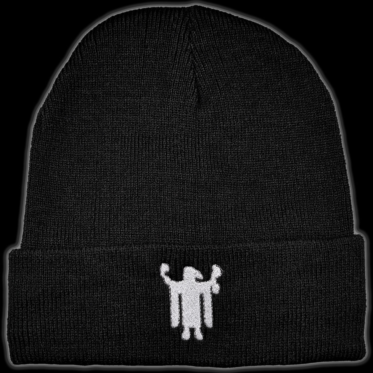 bavarian botanicals strickmütze basic "bavarian kindl" schwarz/silber stickerei acryl 1st batch