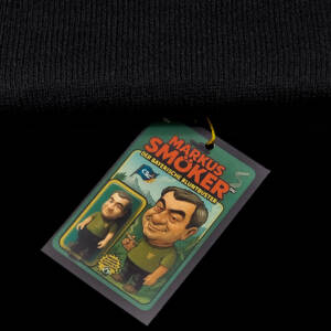 bavarian botanicals strickmütze basic "bavarian kindl" schwarz/silber stickerei acryl 1st batch