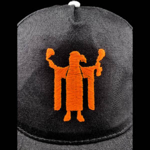 bavarian botanicals cap "bavarian kindl" schwarz/orange stickerei 100 % baumwolle