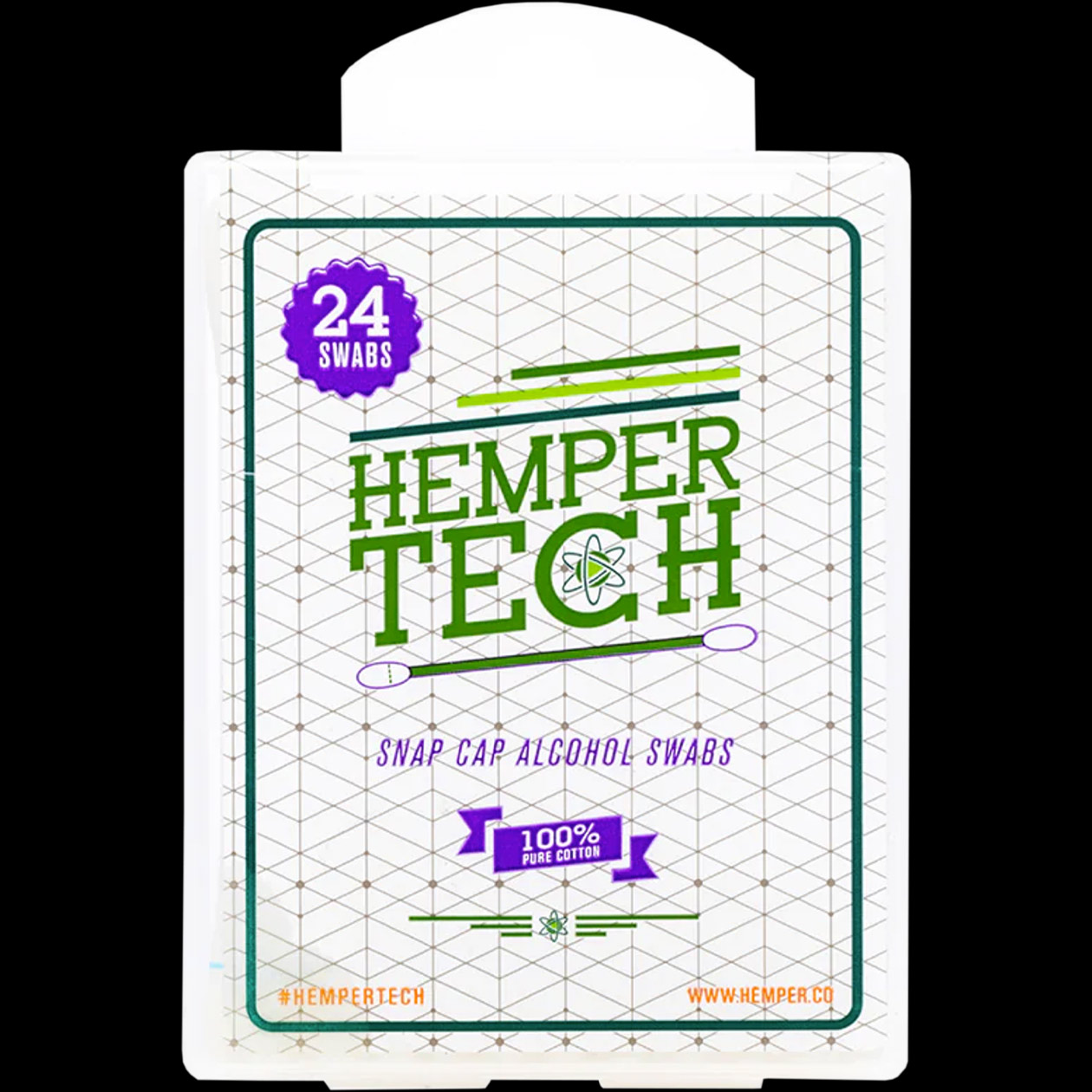 hemper tech snapcap alcohol swabs (box mit 24 iso reinigungsstäbchen)