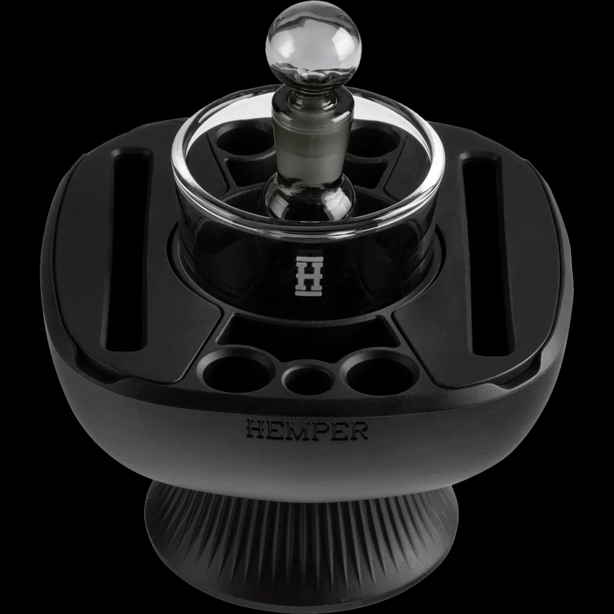 hemper iso plex™ black reinigungs & dab station schwarz silikon/glas