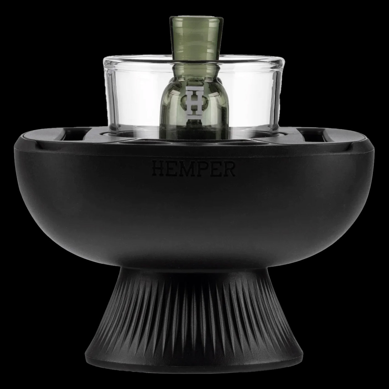 hemper iso plex™ black reinigungs & dab station schwarz silikon/glas