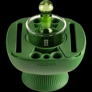 hemper iso plex™ green reinigungs & dab station grün silikon/glas