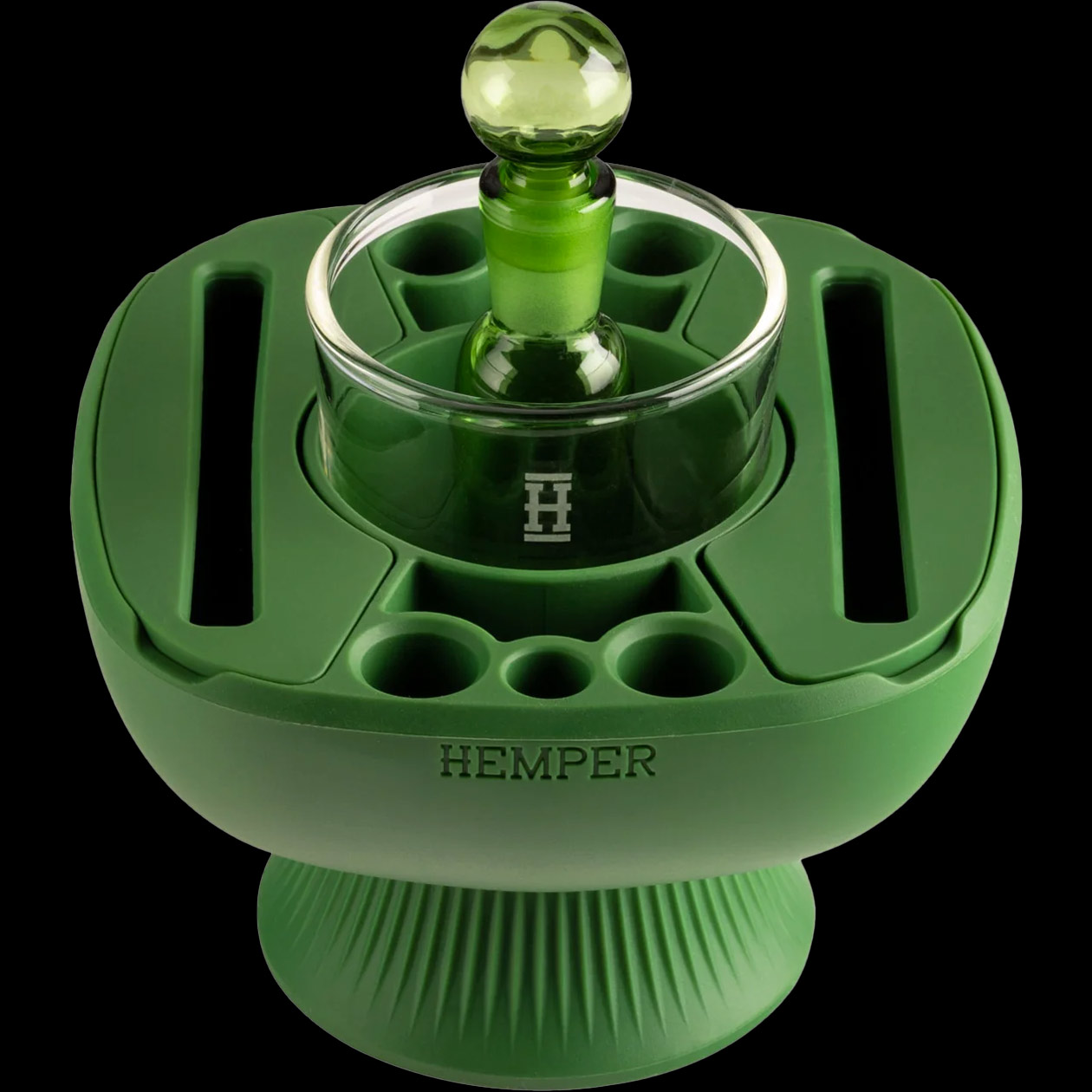 hemper iso plex™ green reinigungs & dab station grün silikon/glas