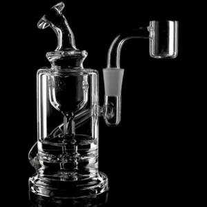 mj arsenal ursa mini dab rig clear recycle bubbler (glas rig) 13 cm borosilikatglas ns10