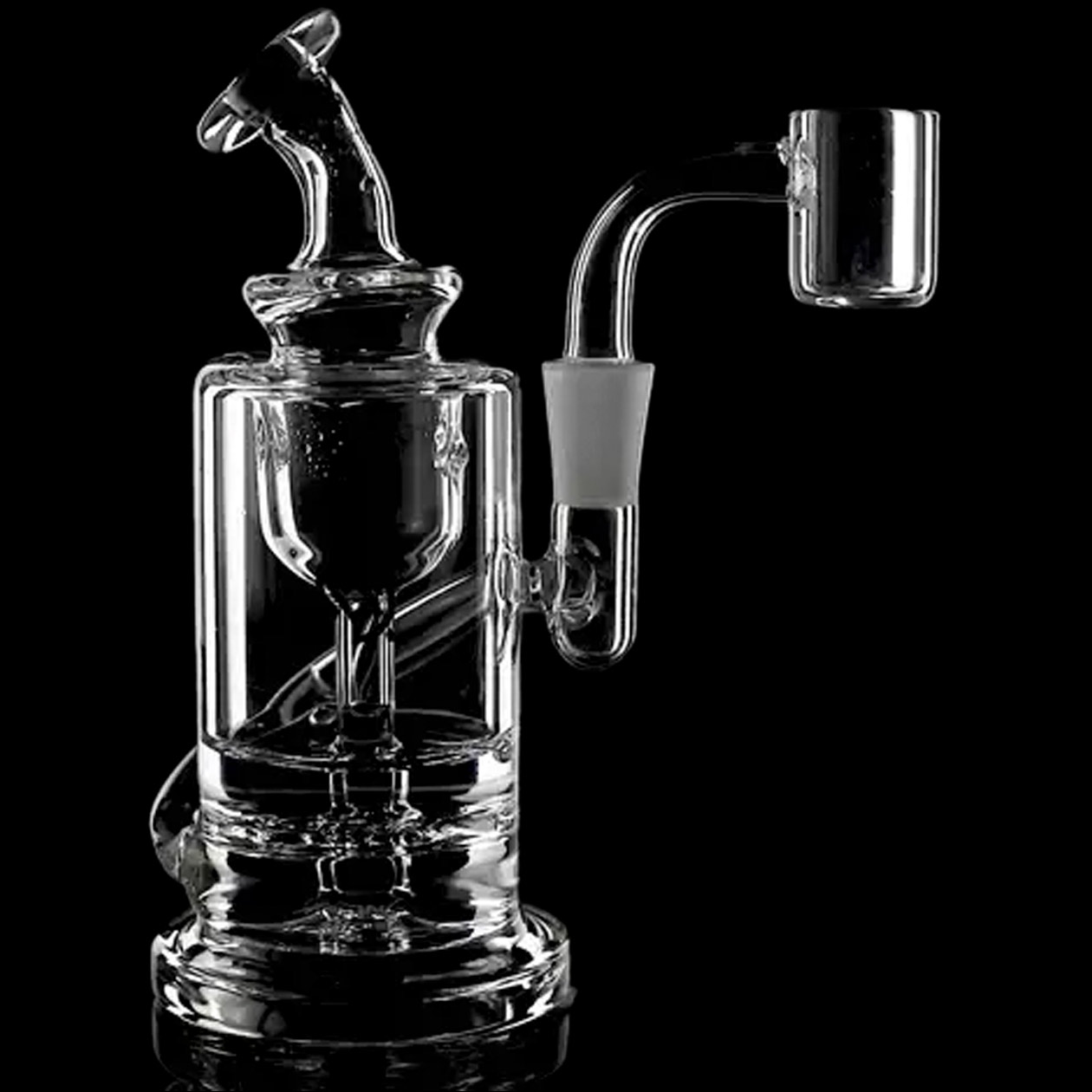 mj arsenal ursa mini dab rig clear recycle bubbler (glas rig) 13 cm borosilikatglas ns10