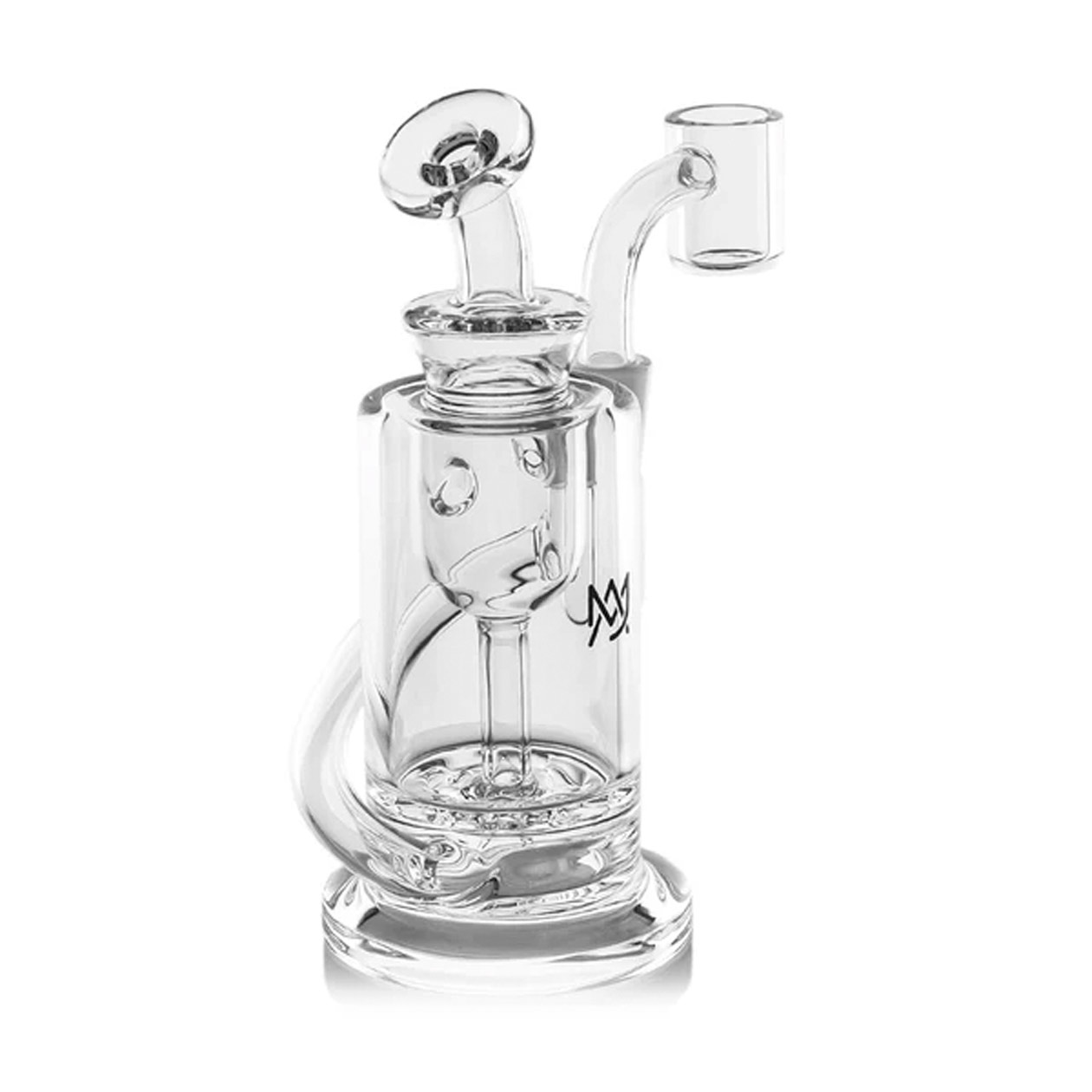 mj arsenal ursa mini dab rig clear recycle bubbler (glas rig) 13 cm borosilikatglas ns10