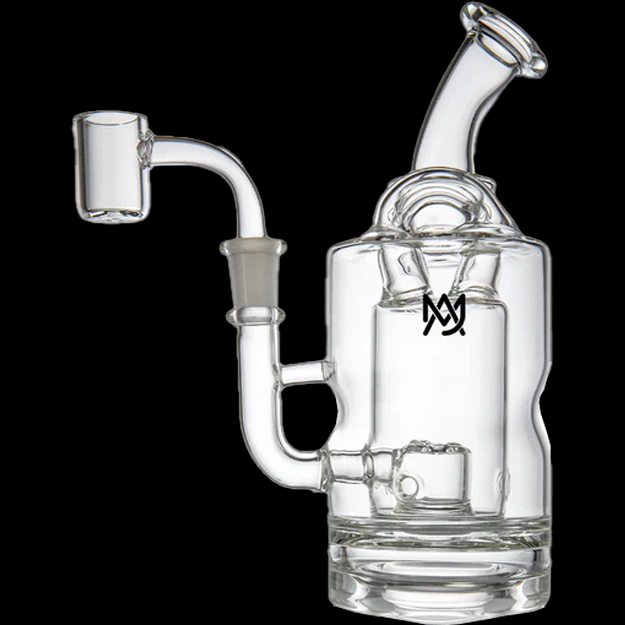mj arsenal ursa mini dab rig clear recycle bubbler (glas rig) 13 cm borosilikatglas ns10