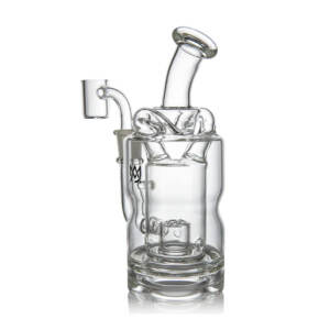mj arsenal ursa mini dab rig clear recycle bubbler (glas rig) 13 cm borosilikatglas ns10