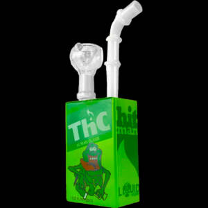 produkt 2116 hitman glass mini rig getraenkekarton design bong borosilikatglas gruen thc slime geist
