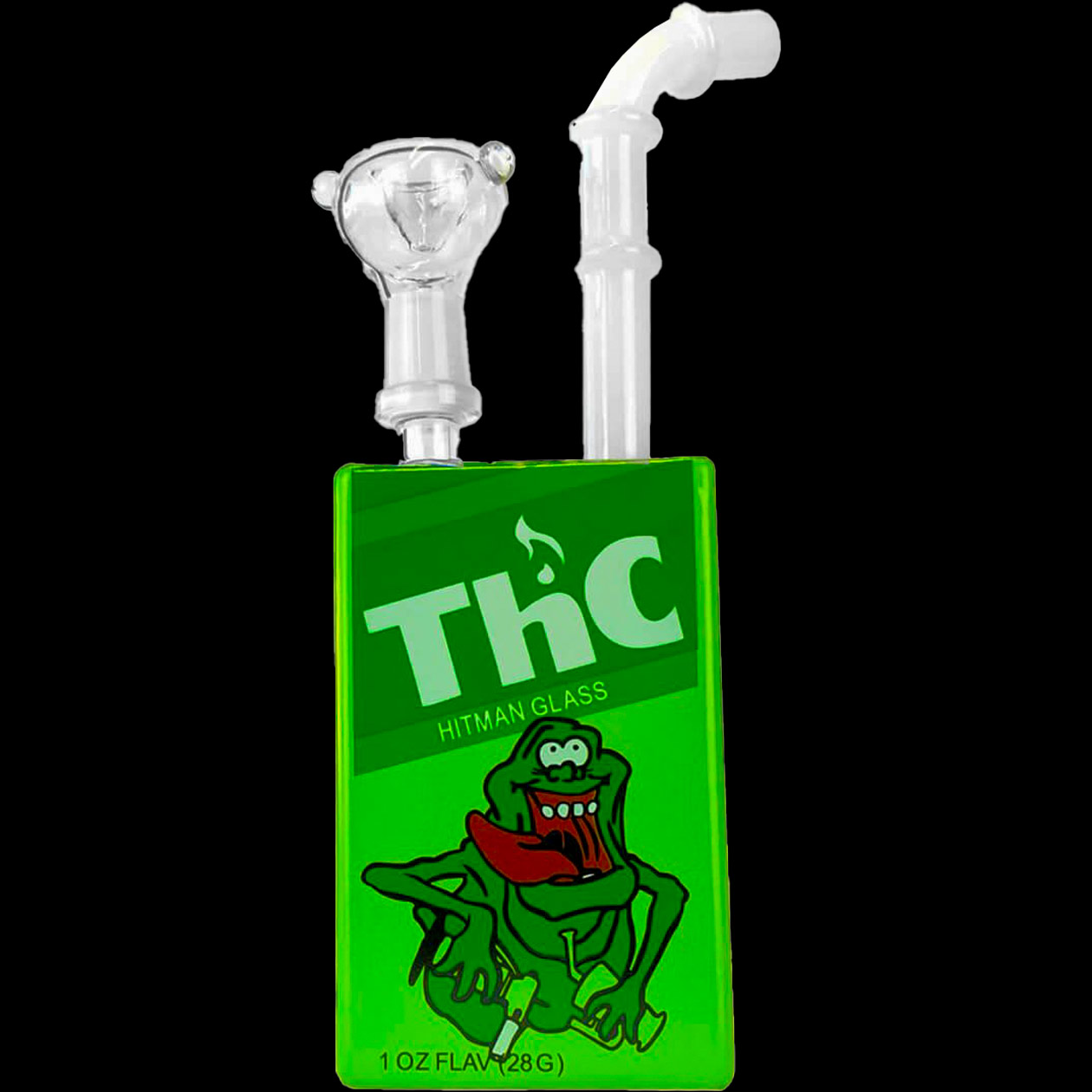 produkt 2117 hitman glass mini rig getraenkekarton design bong borosilikatglas gruen thc slime geist juice wasserpfeife saft box glas