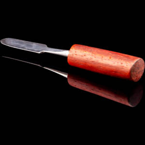 dabs.pro "parda short" dabbing tool edelstahl/padouk holz 11 cm (handmade in germany)